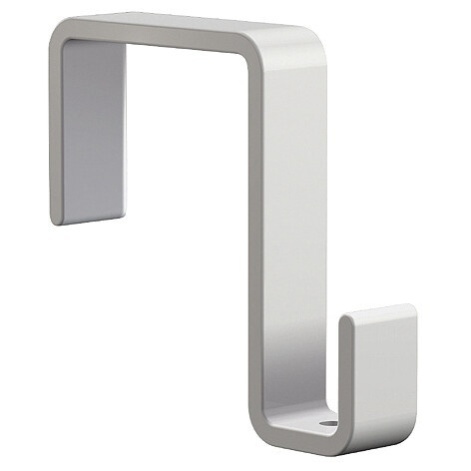 Artiteq Scheidingswand haak, 16 mm wanddikte, wit gelakt metaal, draagkracht 15 kg, 10 stuks