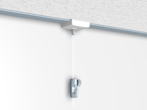 Newly Systeemplafond hanger met perlondraad van 200 cm + schroefhaak tot 5 kg, 1 set