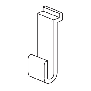 Scheidingswand haak, model 8, transparant PE, 1 stuk, uitlopend 