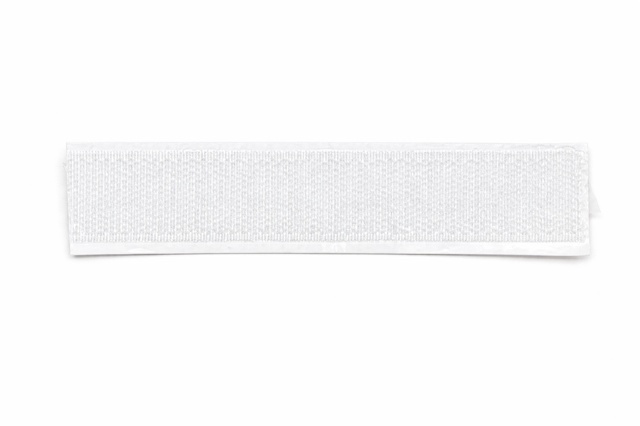 Zelfklevend klittenband op rol wit - hard lengte 25 meter, breedte 25 mm, 1 rol