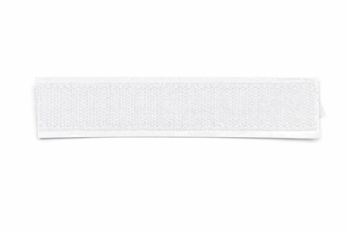 Zelfklevend klittenband op rol wit - hard lengte 25 meter, breedte 25 mm, 1 rol