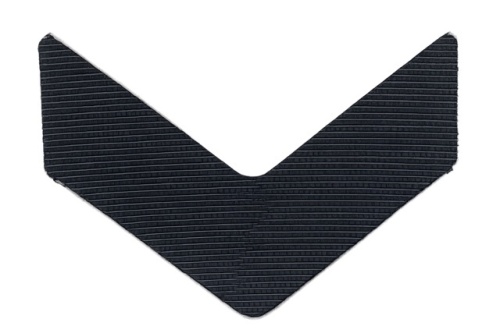 Klittenband hoekjes zwart 66 x 23 mm, 100 stuks