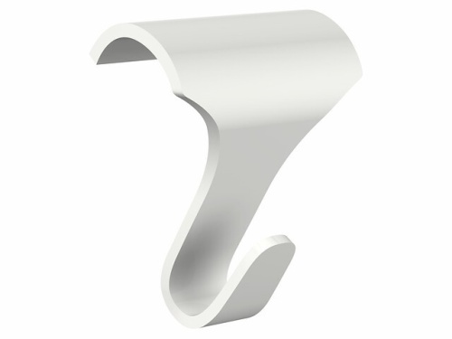 Museumhaak witgelakt klein, 35 mm draagkracht 12,5 kg, 1 stuk