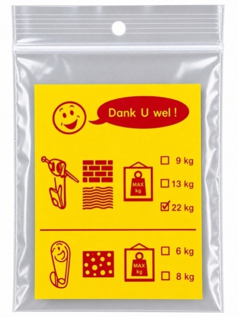 REISACO Ophanghaakjes Metaal - max 22 kg - 100 Zakjes