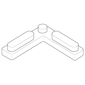 L-Rubber voor aandrukhouder geel voor medium hout