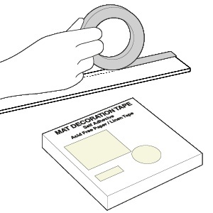 Decoratie Tape 801-Ivory, lengte 25 meter breedte 48 mm, 1 rol 