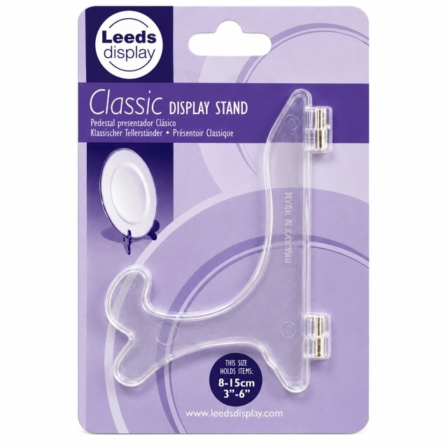 LEEDS Kunststof Standaard Transparant Klassiek - voor hoogte van 8-15 cm