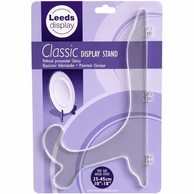 LEEDS Kunststof Standaard Transparant Klassiek - voor hoogte van 25-45 cm