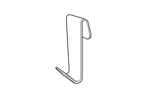 Scheidingswand haak, model 10, alu Maars, 1 stuk, uitlopend