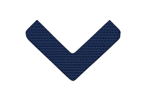 Klittenband hoekjes zwart 33 x 9 mm, 1700 stuks