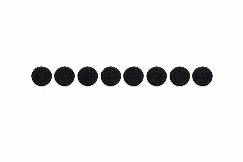 Zelfklevende klittenband op rol zwart - hard rond 19 mm, 1028 stuks