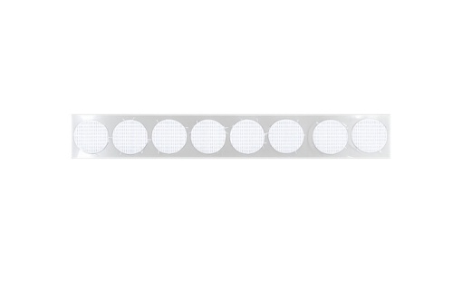 Zelfklevende klittenband op rol wit - hard rond 13 mm, 1440 stuks