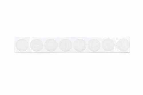 zelfklevende klittenband op rol wit - hard rond 19 mm, 1028 stuks