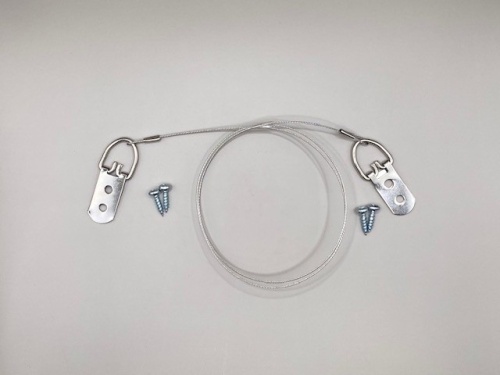 Ophangset voor houten lijst met schroefbeugel breed 2 gats, 1 set zie beschrijving 