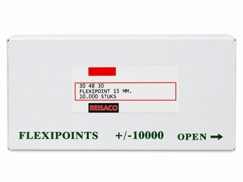 Reisaco Flexipoints, buigbare lipjes voor lipjesmachines zie omschrijving, 10.000 stuks