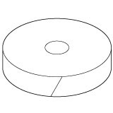 Slagaluminium zilver op rol, lengte 50 meter, breedte 10 mm, 1 rol