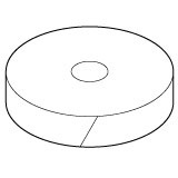 Bladgoud-geel, 1e kwaliteit, 23 3/4 karaat, lengte 20,5 meter, breedte 20 mm, 1 rol