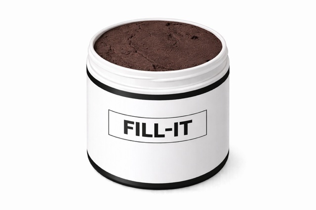 FILL-IT Stopwas Donker noten - kneedbare was voor het vullen van gaatjes - 1 pot 450 gram