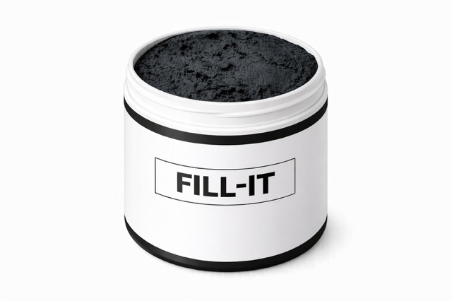 FILL-IT Stopwas Zwart - kneedbare was voor het vullen van gaatjes - 1 pot 450 gram