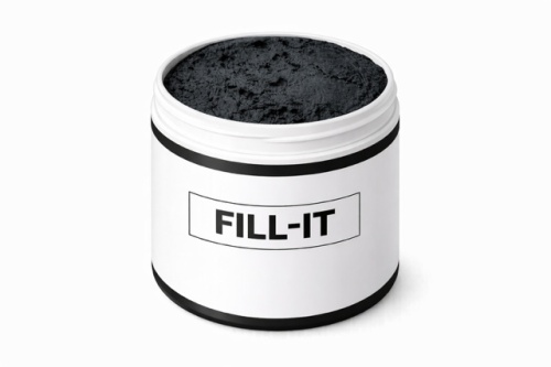 FILL-IT Stopwas Zwart - kneedbare was voor het vullen van gaatjes - 1 pot 450 gram
