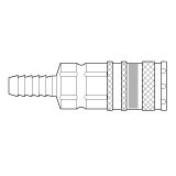 Snelkoppeling pilaar 8 mm.