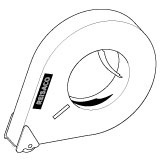 Plakbandhouder voor bv. Framers-Tape en PH7-70 25, tot 25 mm, 1 stuk