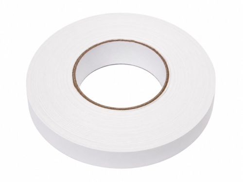Gomband wit, lengte 200 meter, breedte 25 mm, 1 rol