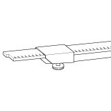Glasschuiflat, snijlengte tot 100 cm, 1 stuk