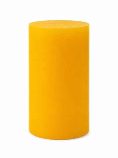 Aandrukdop Cassese zacht hout Geel rond 45mm. hoog